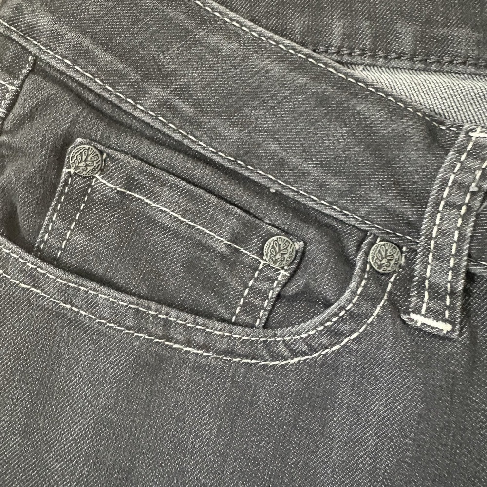 Prana Jeans Womens 6/26 TALL Washed Out Black Kayla Slim Straight Organic Cotton - Picture 9 of 9